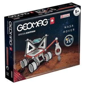 Geomag- Special Edition Rover NASA Construcciones Magnéticas, Color multicolor (blanco/gris/rojo/azul), 52 unidades (809) , color/modelo