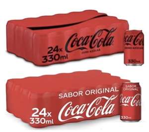 24x Latas Coca Cola Normal o Zero [14,99€] [8,39€ NUEVO USUARIO]