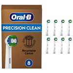Oral-B Precision Clean Cabezales De Recambio, Pack De 8, Envase Reciclable, Apto para Tamaño Del Buzón