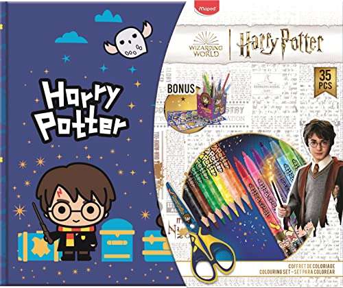 Maped - Estuche Harry Potter 34 piezas , con tijeras, pegatinas y más cositas
