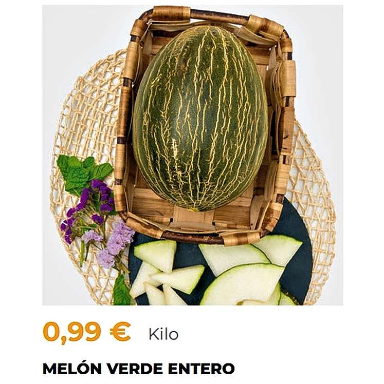 Melón verde a 0,99€ Kilo