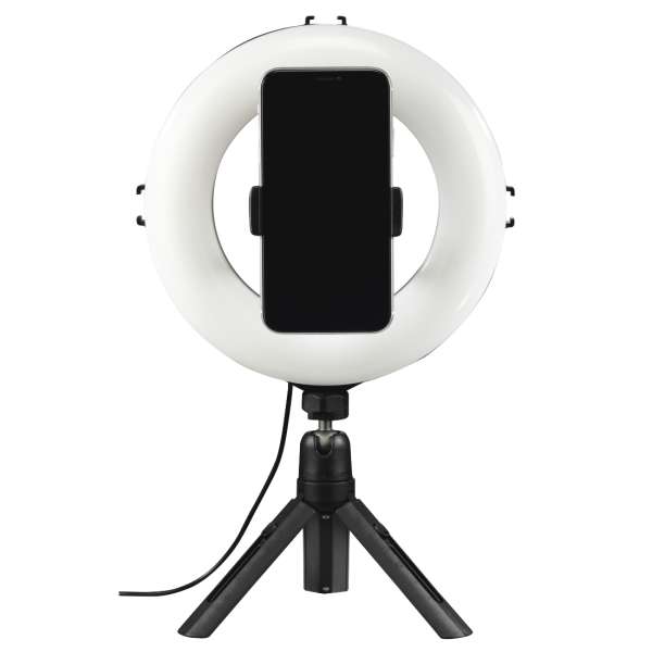 Aro / Anillo de Luz LED Hama 80″ Selfie con Soporte para Móvil + Trípode + Control Remoto Bluetooth