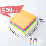 500 piezas de Notas Adhesivas Transparentes (7 colores)