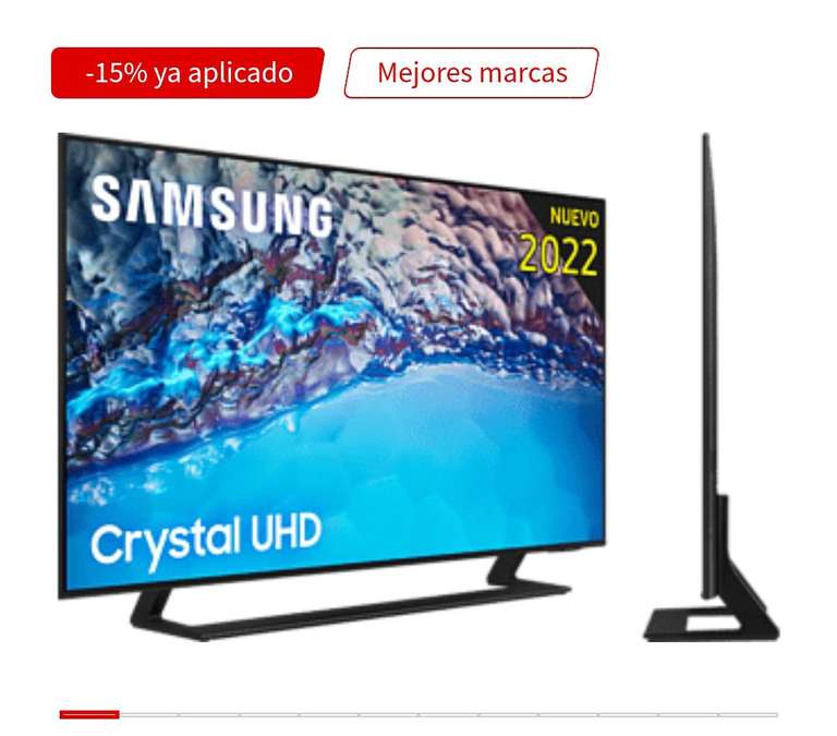 TV LED 43" - Samsung UE43BU8500KXXC, UHD 4K, Procesador Crystal 4K, Smart TV, Negro