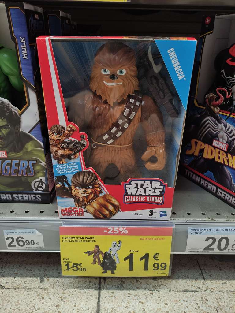 Hasbro Mega Mighties Star Wars al 25% en Carrefour (May the 4th)