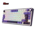 Teclado Royal Kludge RKR75 ISO-ES Hot-Swappable Switch Silver Speed Blackberry