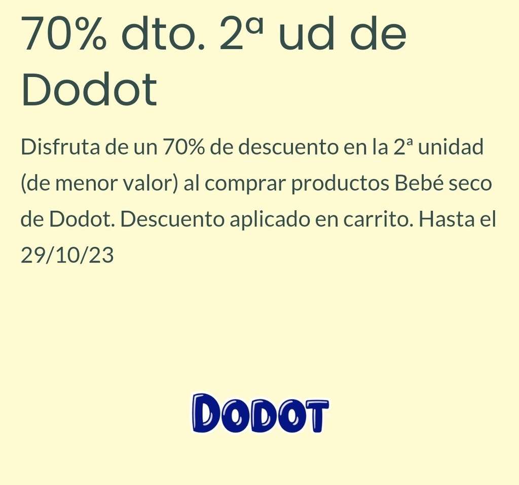 Activa el modo ahorro con la promoción de 70% de descuento en la segunda  unidad de pañales Dodot Sensitive de ToyRuS