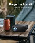 Mini Proyector portátil ELEPHAS 2024 WiFi, 15000 Lux 1080P HD compatible iOS/Android/Tablet/HDMI/TV Stick/USB (bolsa y trípode incluidos)
