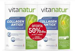 Vitanatur - Collagen Antiox (1), Complemento Alimenticio con Colágeno, Vitaminas A, C, D y E, Magnesio, Zinc y Selenio 2x360 g