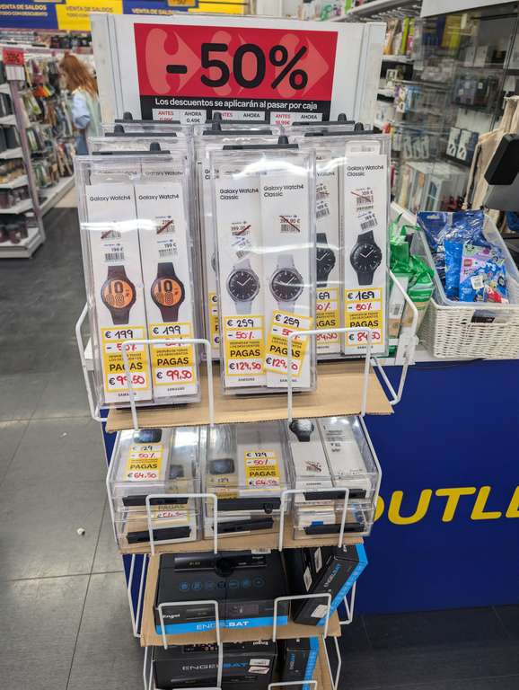 Samsung Galaxy watch 4 y classic Plata y Negro (Outlet carrefour mostoles)