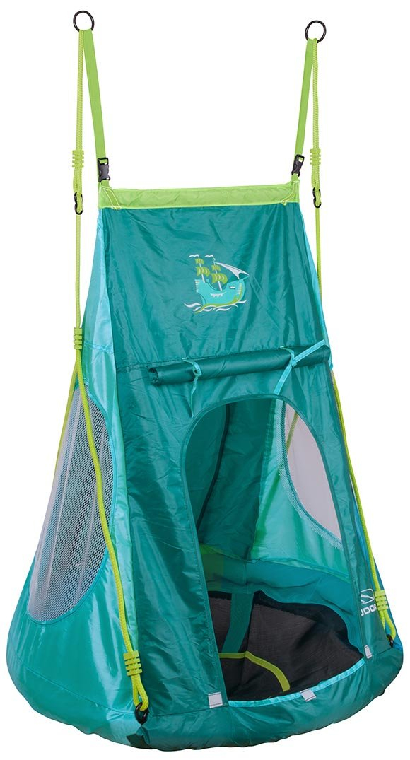 HUDORA - Columpio Nido Infantil (90 cm, con Tienda de campaña)