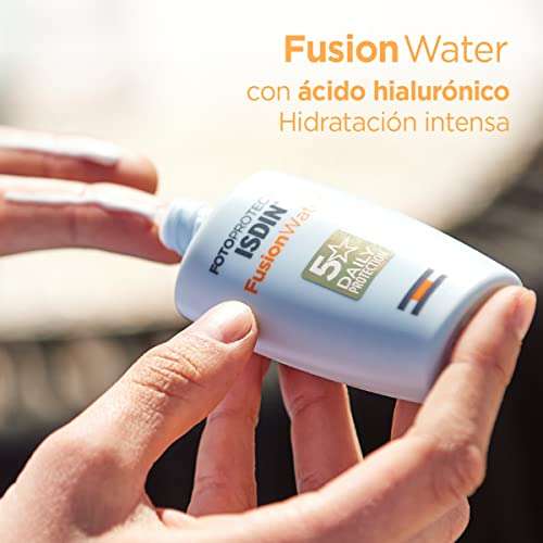 ISDIN Fotoprotector Fusion Water Spf 50, Protector Solar Facial de Fase Acuosa Para Uso Diario, 50ml