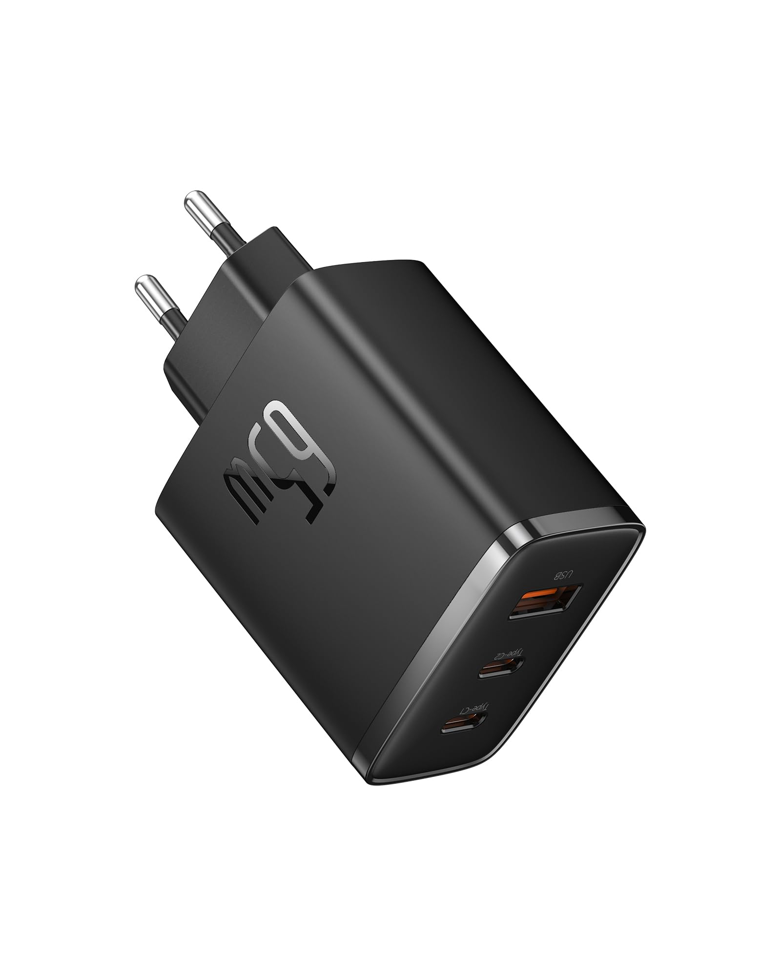 Baseus 65W Cargador USB C GAN, Cargador Rapido Multipuerto 2 USB C y USB A, Compatible con Samsung Galaxy, iPhone 15 Pro Max/14/13/12/11