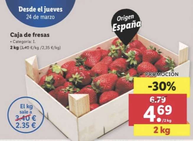 Caja de Fresas 2 Kilos - Origen España