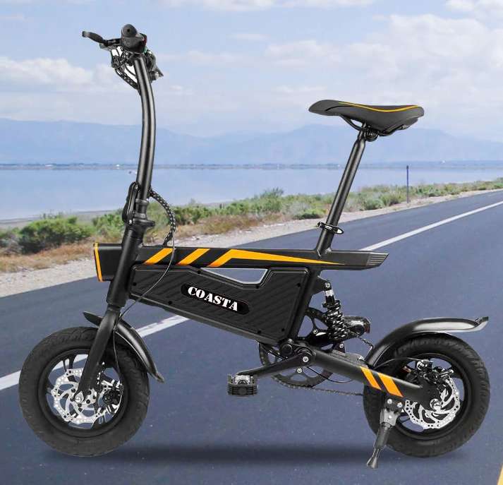 Mini bicicleta eléctrica plegable para adulto de 12 pulgadas, 36v, máxima potencia de 500W