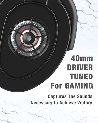 JVC GG-01 - Auriculares Gaming Ultraligeros (199g) con Micrófono Desmontable, Cable de 40mm y Almohadillas adaptativas.