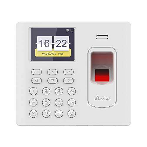 Control de presencia con conexión WIFI (Registro por huella, tarjeta MF y/o contraseña,1000 huellas/tarjetas)