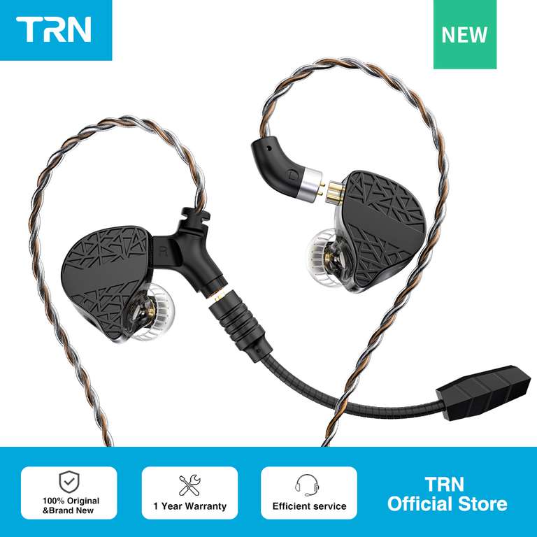 TRN Mars Auriculares gaming híbridos con vibración y cable reemplazable (preventa)