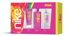 Nike Pink Estuche de Regalo para Mujer EdT 100ml + Body Lotion 75ml + Gel Baño 100ml