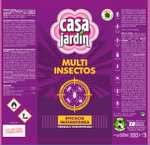 Multi Insectos Casa Jardín, Eficacia Instantánea, Fórmula Concentrada, Contenido: 500 ml.