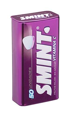 Smint Tin Frutos Rojos, Caramelo Comprimido Sin Azúcar - 12 unidades de 35 gr. (Total 420 gr.)