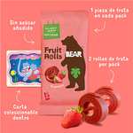 BEAR Rollitos de Fruta Sabor Fresa - Ingredientes 100% Naturales - Snack - 18 bolsitas