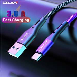Cable USB tipo C de carga rápida para teléfono móvil, 2m (para micro 3,38€) (envío desde España)