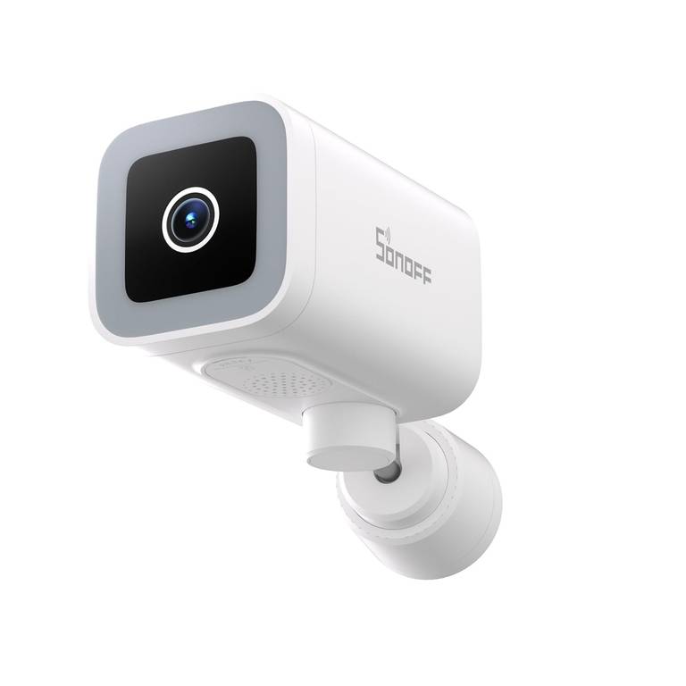 Cámara Exterior: 2K HD, visión Nocturna en Color, Vista 180° panorámica, detección/Seguimiento Humano con IA, IP65, Audio bidireccional