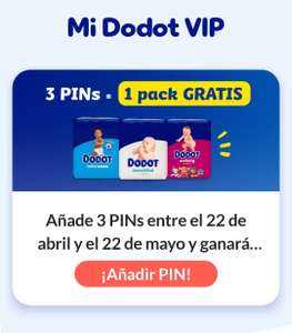 Dodot Vip añade 3 códigos para 1 paquete gratis