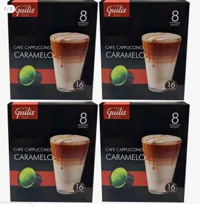 4 cajas de Capuccino Caramelo 16 capsulas compatibles Dolce Gusto cafés Guilis