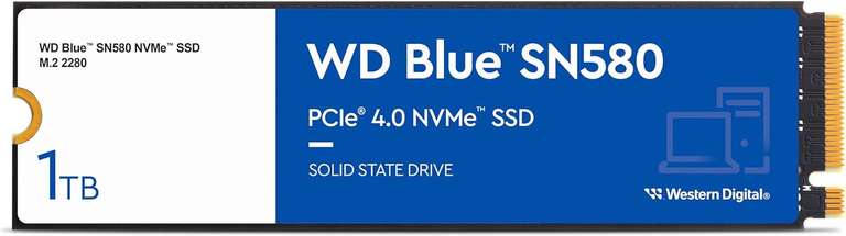 WD Blue SN580 1TB SSD M.2 NVMe PCIe 4.0 (También en Amazon)