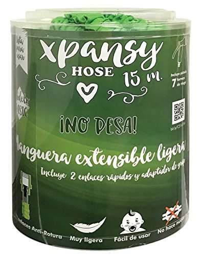 Xpansy Hose C2615A Basic - Manguera Extensible con la Presión del Agua, Verde, 15 metros