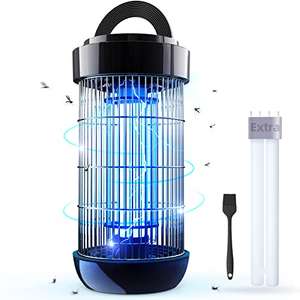 Lámpara Antimosquitos CONOPU de 4000V, 18W con bombilla UV reemplazable, Resistente al Agua, Matamoscas de Pared Interiores y Exteriores