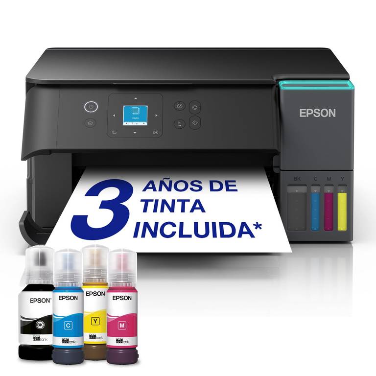 Epson EcoTank ET-2950 Impresora de Depósito de Tinta | para Uso Intensivo en Hogar | Wi-Fi | A4 | Imprimir, Copiar, Escanear | Pantalla LCD