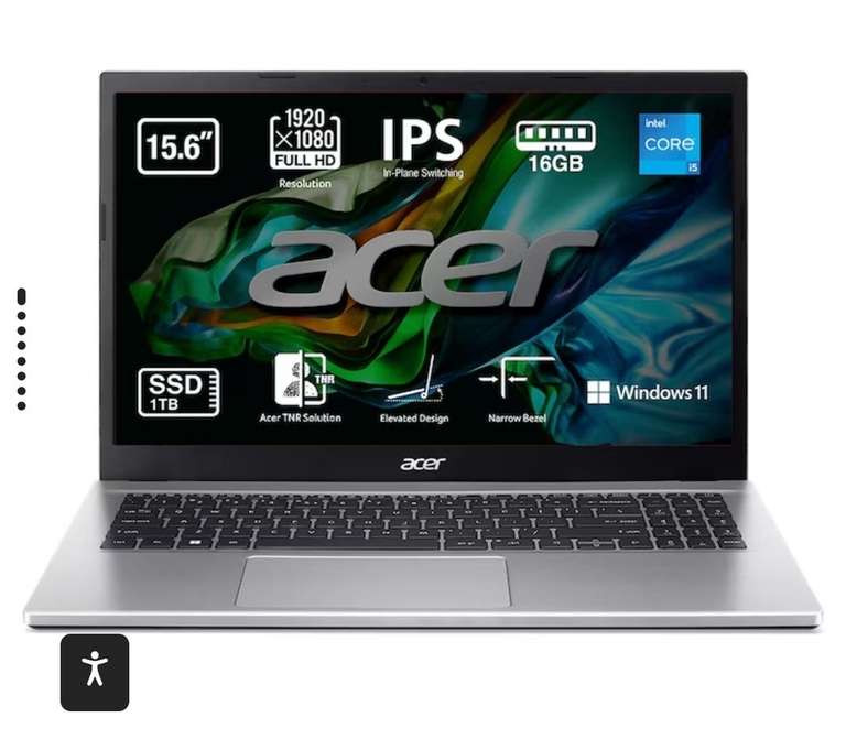 Portátil Acer Aspire 3, i5-12th Gen, 16GB, 1TB SSD, 15,6" FHD IPS, W11