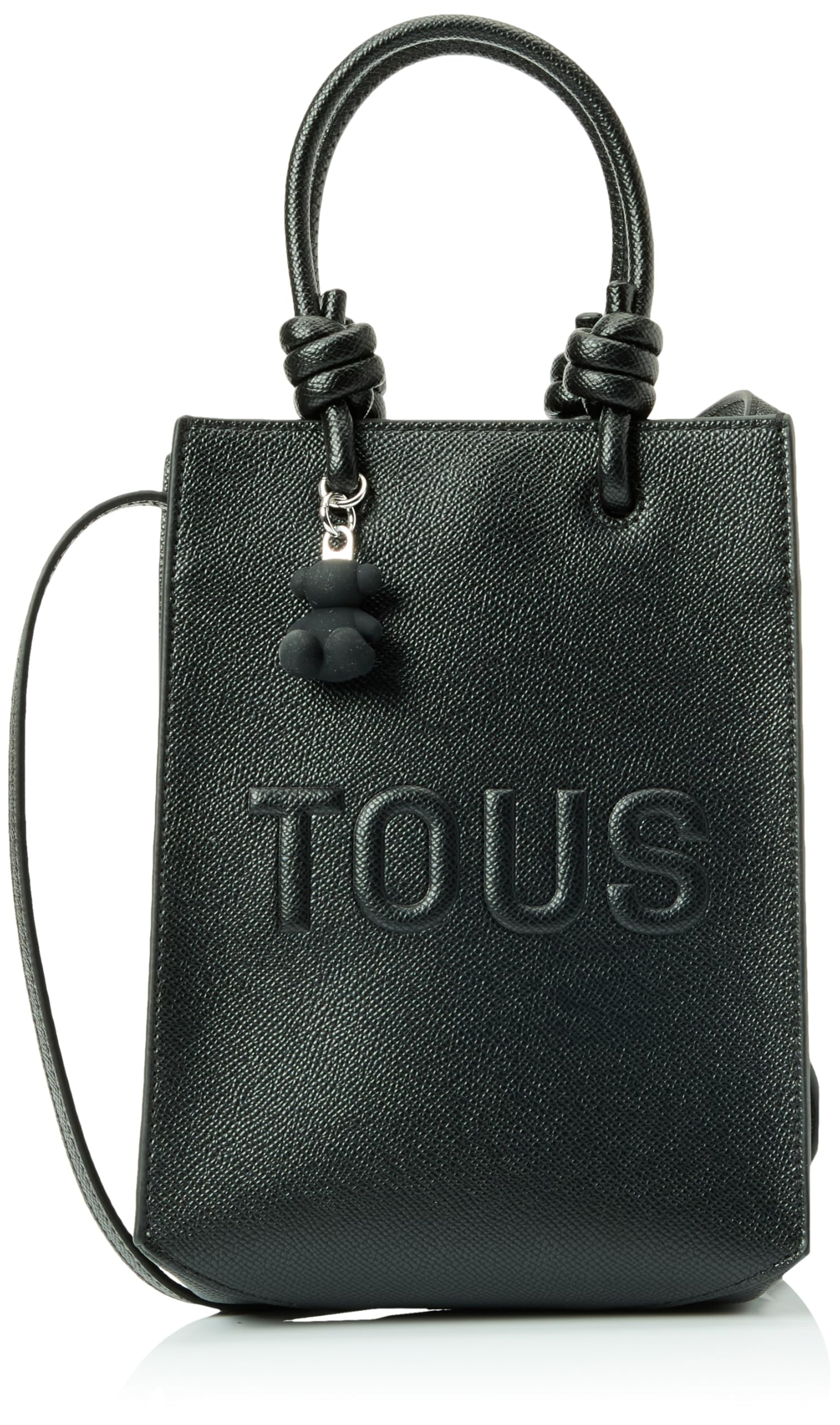 TOUS Mini Bolso Pop Negro, Para Mujer, Medidas 20,5 x 16 x 6 cm, Colección Tous La Rue New