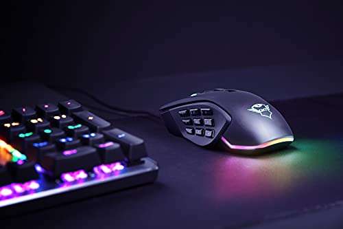 Trust Gaming GXT 970 Morfix Alámbrico Ratón Gaming Personalizable, 200 - 10 000 PPP, 4 Piezas Laterales Intercambiables