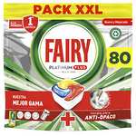 Fairy Platinum Plus Todo en Uno Pastillas Lavavajillas, 80 Capsulas Lavavajillas (5 x 15 + 1) (compra recurrente)