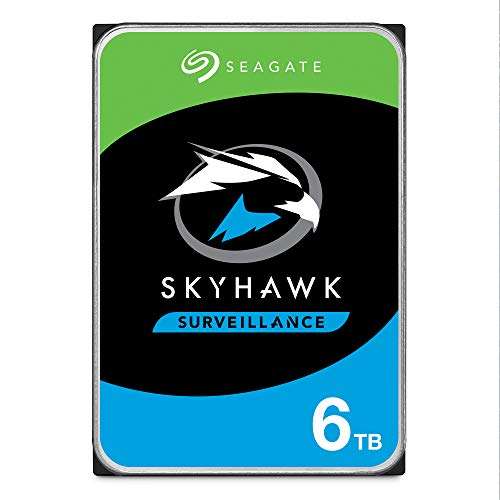 Seagate SkyHawk, 6TB, Unidad de disco duro interna de vigilancia, HDD, 3,5 in, SATA 6 Gb/s, caché de 256 MB, DVR