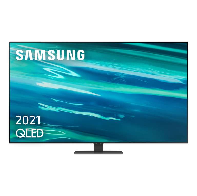 TV QLED 55" - Samsung QE55Q80A, UHD 4K, Smart TV, HDR10+, Tizen, Motion Xcelerator, Control de voz, Carbón