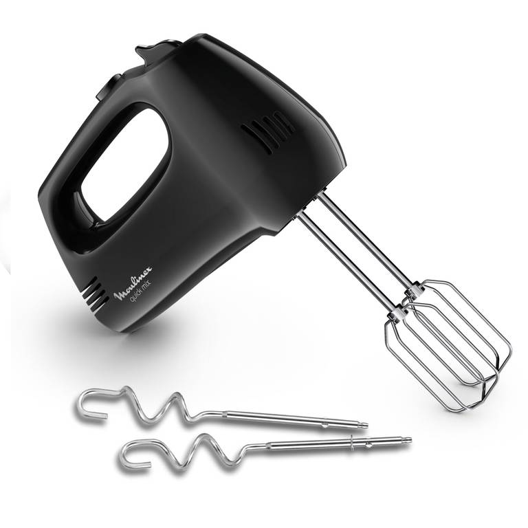 Moulinex Quickmix, Batidora de mano de varillas 300W, 5 velocidades, 2 accesorios