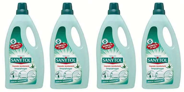 4x Limpiador Desinfectante Sanytol limpiahogar 4x1200 ml [2'28€/ud]