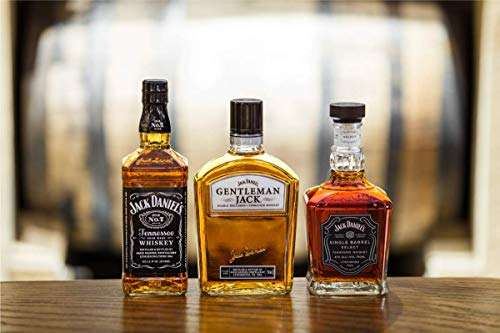 Jack Daniel's Gentleman Jack Tennessee Whiskey, Doble Filtrado,Sabor Vainilla y Cítrico, 40% Vol. Alcohol, 700ml