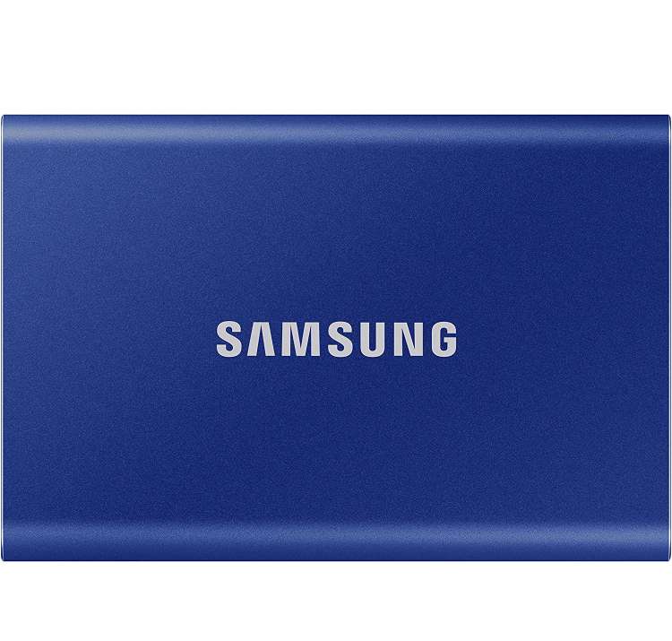 SAMSUNG T7 MU-PC2T0H Disco Duro Externo SSD, 2 TB, Azul