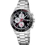 LOTUS Reloj Hombre Analógico de Acero Inoxidable 316l Plateado - Movimiento de Cuarzo , Cristal Mineral de Alta Resistencia - 10 ATM