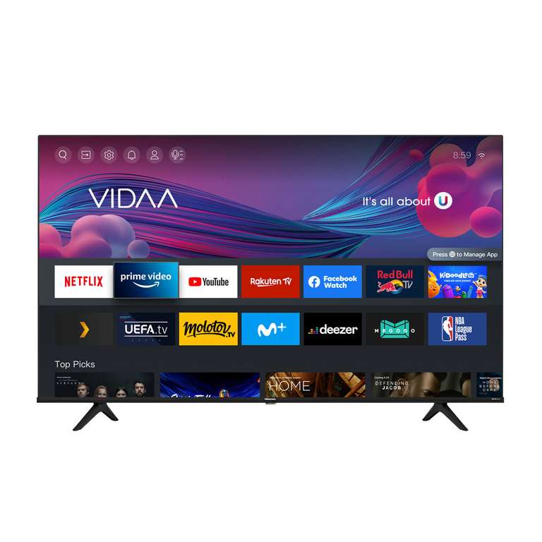 TV LED 190,5 cm (75") Hisense 75A7GQ, 4K UHD, Smart TV