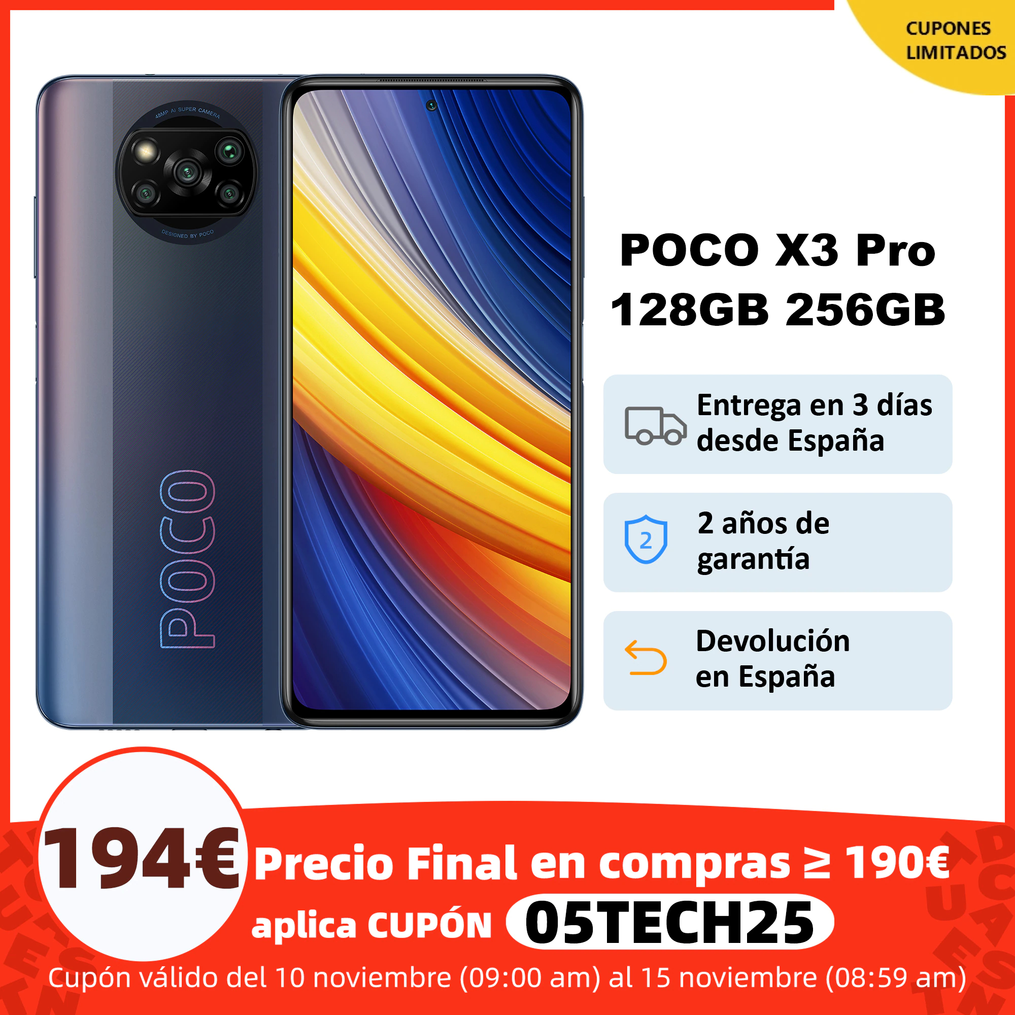 POCO X3 Pro 6GB 128GB / 8GB 256GB Versión Global » Chollometro