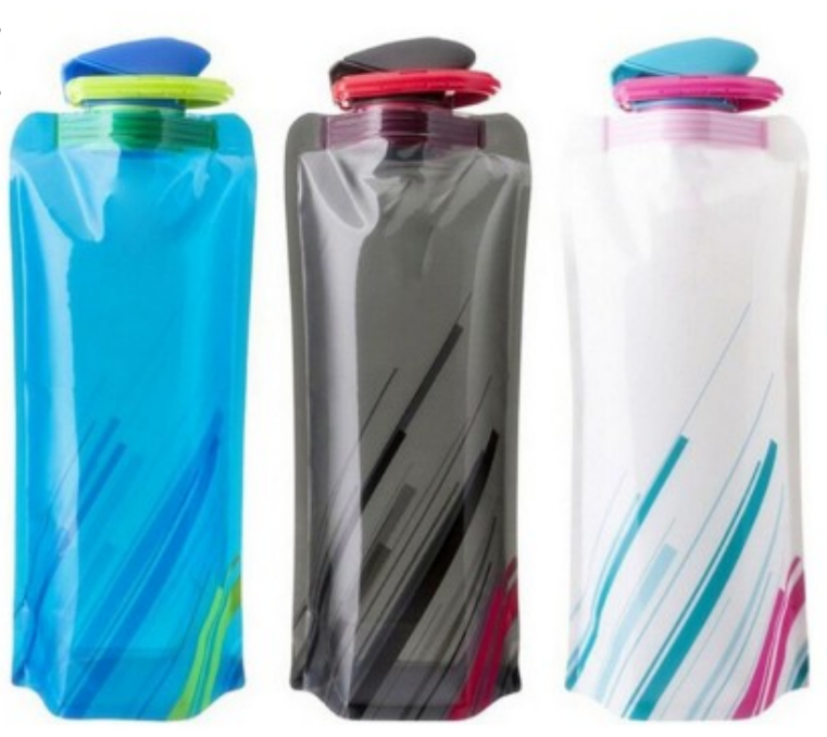Foldable Drink Water Bag Travel Sports Kettle Cup Best for Outdoor Sports Random Color