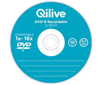 Pack De 10 Dvd R Grabable Qilive Q 9643 4 7gb 120min Velocidad